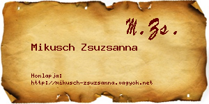 Mikusch Zsuzsanna névjegykártya